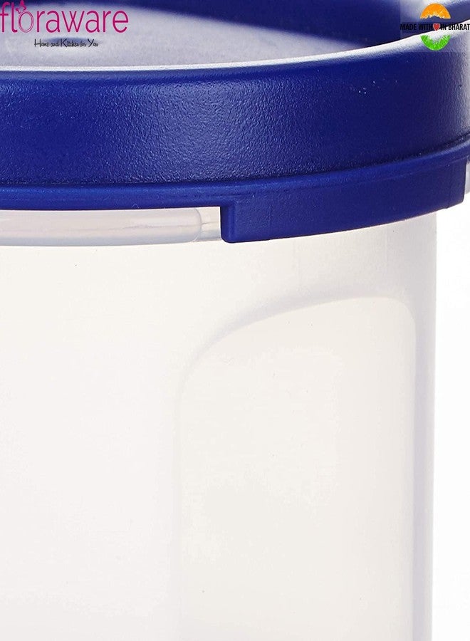 Floraware Modular Plastic Storage Containers | Airtight Jars with Lids | Stackable Design for Grains, Spices, Snacks & More | Transparent & Space-Saving (Blue, Small) - Image 2